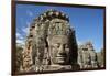 Faces Thought to Depict Bodhisattva Avalokiteshvara, Angkor World Heritage Site-David Wall-Framed Photographic Print