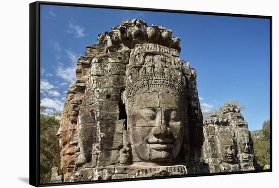 Faces Thought to Depict Bodhisattva Avalokiteshvara, Angkor World Heritage Site-David Wall-Framed Stretched Canvas