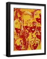 Faces: Yellow and Red-Diana Ong-Framed Giclee Print