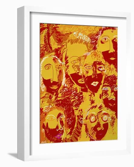 Faces: Yellow and Red-Diana Ong-Framed Giclee Print