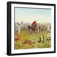 Facing the Indians (Single Handed). 1917-Charles Marion Russell-Framed Giclee Print