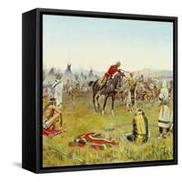 Facing the Indians (Single Handed). 1917-Charles Marion Russell-Framed Stretched Canvas