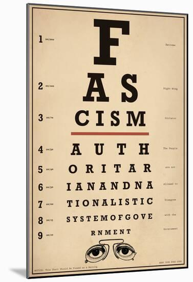 Facism Eye Chart-null-Mounted Poster