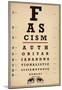 Facism Eye Chart-null-Mounted Poster