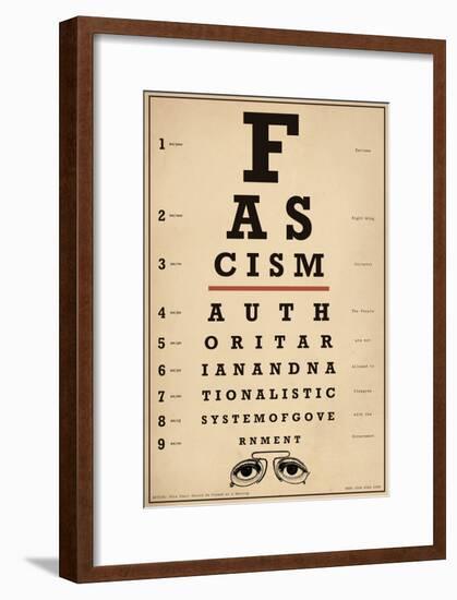Facism Eye Chart-null-Framed Poster