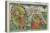 Facsimile Copy of Exodus 20 1-5 Moses Receiving the Ten Commandments-null-Stretched Canvas