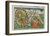 Facsimile Copy of Exodus 20 1-5 Moses Receiving the Ten Commandments-null-Framed Giclee Print