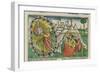 Facsimile Copy of Exodus 20 1-5 Moses Receiving the Ten Commandments-null-Framed Giclee Print