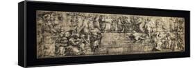 Facsimile Copy of the Cartoon for 'The School of Athens'-Raphael-Framed Stretched Canvas