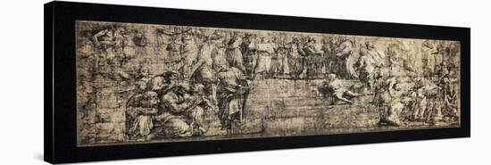 Facsimile Copy of the Cartoon for 'The School of Athens'-Raphael-Stretched Canvas