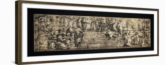 Facsimile Copy of the Cartoon for 'The School of Athens'-Raphael-Framed Giclee Print