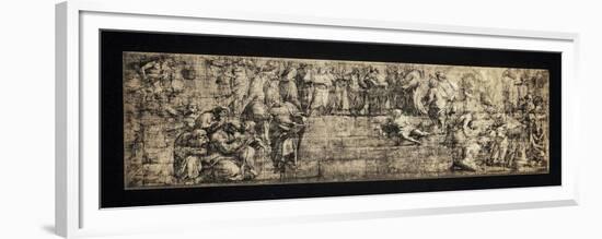 Facsimile Copy of the Cartoon for 'The School of Athens'-Raphael-Framed Giclee Print