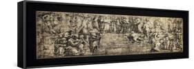 Facsimile Copy of the Cartoon for 'The School of Athens'-Raphael-Framed Stretched Canvas