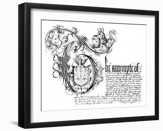 Facsimile from the Book of Accounts of the Coopers' Company, 1576-null-Framed Giclee Print