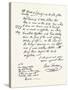 Facsimile of a Declaration About the Scarcity of Food; American Revolutionary War, USA, 1870S-null-Stretched Canvas