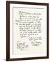 Facsimile of a Declaration About the Scarcity of Food; American Revolutionary War, USA, 1870S-null-Framed Giclee Print