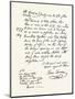 Facsimile of a Declaration About the Scarcity of Food; American Revolutionary War, USA, 1870S-null-Mounted Giclee Print