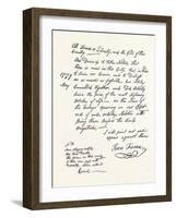 Facsimile of a Declaration About the Scarcity of Food; American Revolutionary War, USA, 1870S-null-Framed Giclee Print