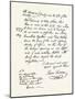Facsimile of a Declaration About the Scarcity of Food; American Revolutionary War, USA, 1870S-null-Mounted Giclee Print