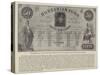 Facsimile of a Fifty Dollar Note of the Hungarian Fund, Signed by Kossuth-null-Stretched Canvas