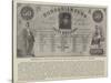 Facsimile of a Fifty Dollar Note of the Hungarian Fund, Signed by Kossuth-null-Stretched Canvas