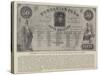 Facsimile of a Fifty Dollar Note of the Hungarian Fund, Signed by Kossuth-null-Stretched Canvas