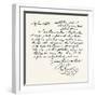 Facsimile of a Letter from Benjamin Franklin, USA, 1870S-null-Framed Giclee Print