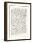 Facsimile of a Portion of a Letter from Washington, Addressed to Sir J. Sinclair, Bart., 1870S-null-Framed Giclee Print