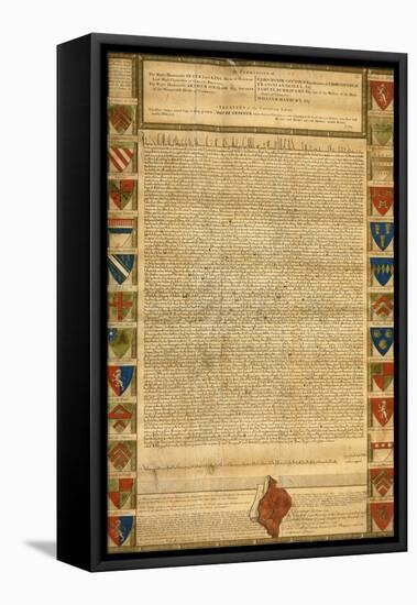 Facsimile Of Burnt Magna Carta-null-Framed Stretched Canvas