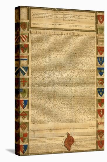 Facsimile Of Burnt Magna Carta-null-Stretched Canvas