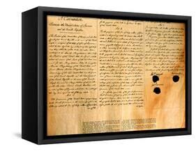 Facsimile of the Convention for the Purchase of Louisiana by the United States, April 30, 1803-null-Framed Stretched Canvas