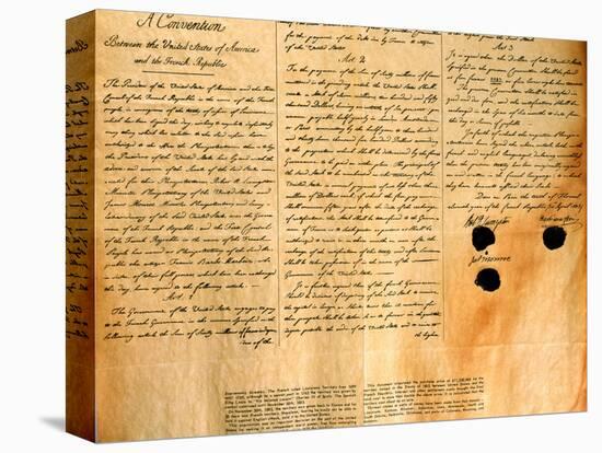 Facsimile of the Convention for the Purchase of Louisiana by the United States, April 30, 1803-null-Stretched Canvas