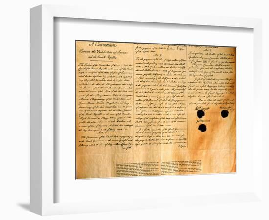 Facsimile of the Convention for the Purchase of Louisiana by the United States, April 30, 1803-null-Framed Giclee Print