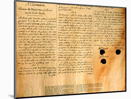 Facsimile of the Convention for the Purchase of Louisiana by the United States, April 30, 1803-null-Mounted Giclee Print