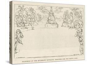 Facsimile of the Mulready Envelope, Designed for the Penny Post-William Mulready-Stretched Canvas