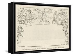 Facsimile of the Mulready Envelope, Designed for the Penny Post-William Mulready-Framed Stretched Canvas