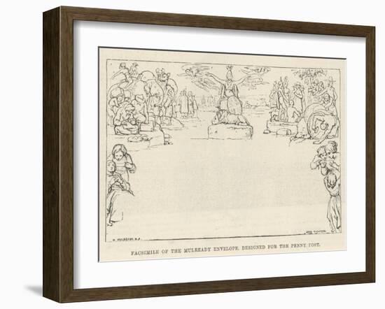 Facsimile of the Mulready Envelope, Designed for the Penny Post-William Mulready-Framed Giclee Print