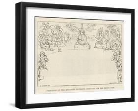 Facsimile of the Mulready Envelope, Designed for the Penny Post-William Mulready-Framed Giclee Print