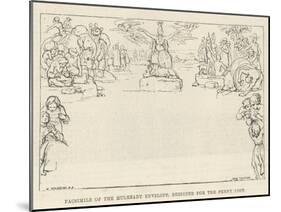 Facsimile of the Mulready Envelope, Designed for the Penny Post-William Mulready-Mounted Giclee Print