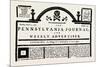 Facsimile of the Pennsylvania Journal on the Stamp Act. American Historical and Literary Curiositie-null-Mounted Giclee Print