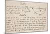 Facsimile of the Solution to the Problem of the Brachystochrone, or Curve of Quickest Descent-Sir Isaac Newton-Mounted Giclee Print