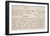 Facsimile of the Solution to the Problem of the Brachystochrone, or Curve of Quickest Descent-Sir Isaac Newton-Framed Giclee Print