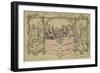 Facsimile Reproduction of the First Christmas Card-John Callcott Horsley-Framed Giclee Print