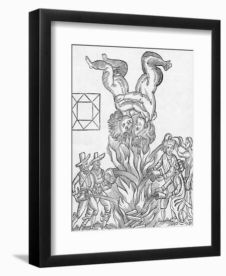 Facsmilie of the Astrological Hieroglyphic Forecasting the Great Fire of London-William Lilly-Framed Premium Giclee Print