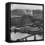 Factories Along the Ohio River-null-Framed Stretched Canvas