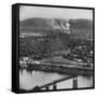 Factories Along the Ohio River-null-Framed Stretched Canvas