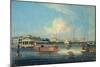 Factories at Canton, from the Harbour, China, 1850-null-Mounted Giclee Print