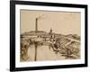 Factory and Laundresses at La Roubine Du Roi-Vincent van Gogh-Framed Giclee Print