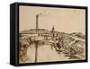 Factory and Laundresses at La Roubine Du Roi-Vincent van Gogh-Framed Stretched Canvas