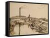 Factory and Laundresses at La Roubine Du Roi-Vincent van Gogh-Framed Stretched Canvas